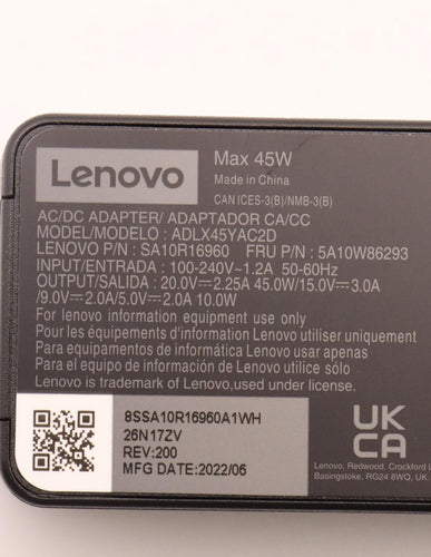 Lenovo 5A10W86293 power adapter/inverter