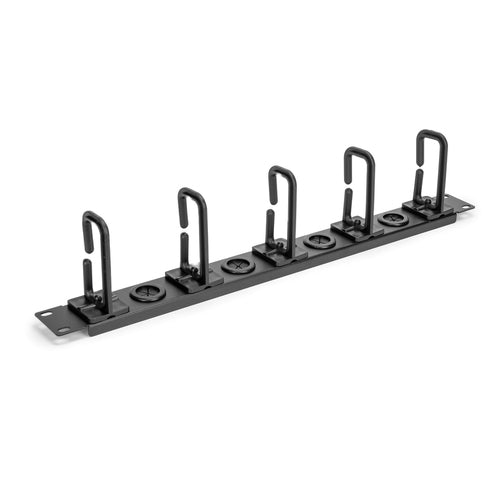 Cable Management Panel Rocstor Black Steel Plastic for Racks