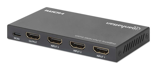 4K 60Hz HDMI Switch 3-Port with Remote Control Automatic Switching