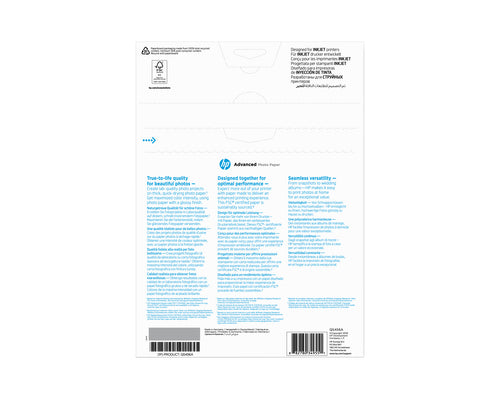 HP Advanced Glossy Photo Paper-25 sht/A4/210 x 297 mm
