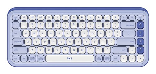 Wireless Mini Keyboard Logitech QWERTY Bluetooth Scissor Switch Lilac