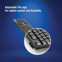 Verbatim 70735 Wired USB Keyboard - Full-Size QWERTY Layout - Black