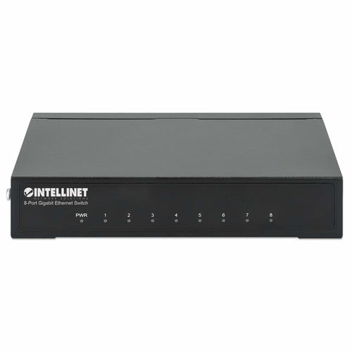 Intellinet 8-Port Gigabit Ethernet Switch – Desktop Metallgehäuse, Energieeffizient – 530347