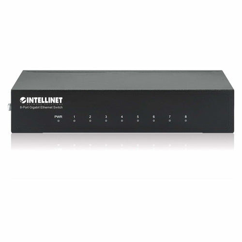Intellinet 8-Port Gigabit Ethernet Switch – Desktop Metallgehäuse, Energieeffizient – 530347