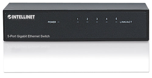Intellinet 5-Port Gigabit Ethernet Switch – Metallgehäuse, energieeffizient