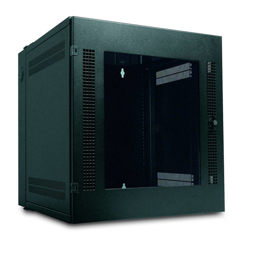 APC NetShelter WX Wall-Mount Enclosure 13U Glass Door Black