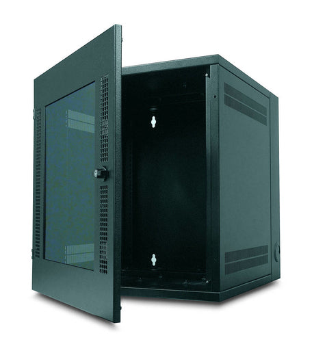 APC NetShelter WX Wall-Mount Enclosure 13U Glass Door Black