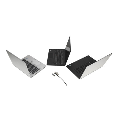 Kensington Universal 3-in-1 Laptop-Kabelschloss 1,8 m Kohlenstoffstahl Tragbare Sicherheit