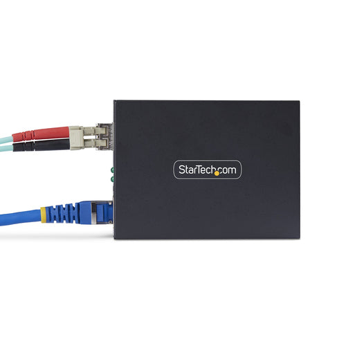 Gigabit-Ethernet-Kupfer-auf-Glasfaser-Medienkonverter StarTech 20km 10/100/1000 Mbit/s Vollmetall
