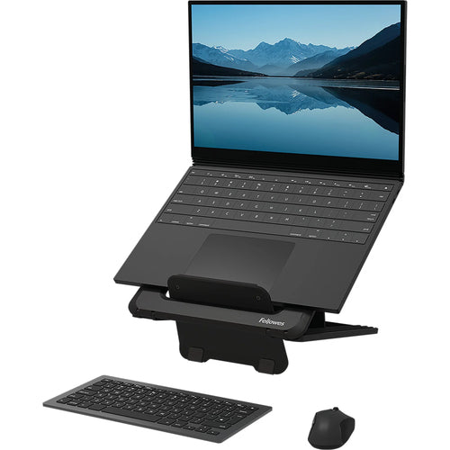 Fellowes Breyta Laptop-Ständer – Schwarz, höhenverstellbar, robustes ABS, ergonomisches Design