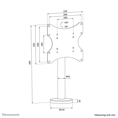 Neomounts DS42-430BL12 TV mount/stand