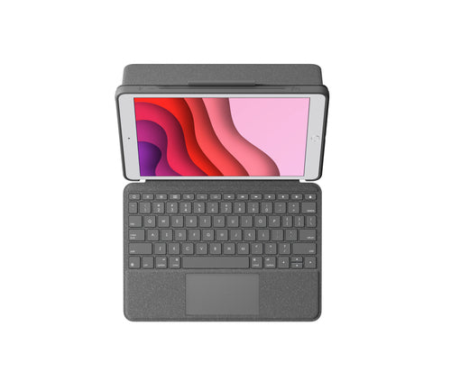 Logitech Combo Touch Tastatur QWERTZ mit Trackpad für Apple Geräte