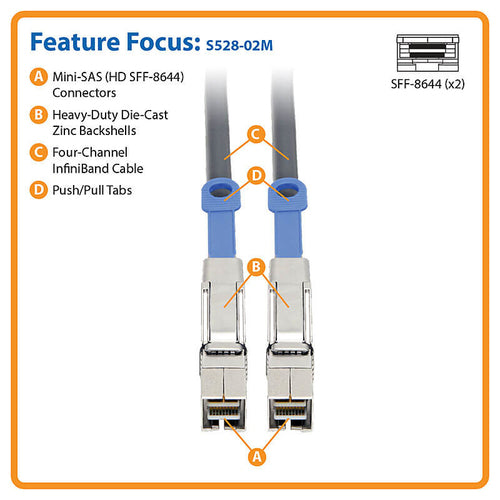 Tripp Lite S528-02M Serial Attached SCSI (SAS) cable