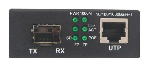 Gigabit PoE+ Medienkonverter 1000Base-T RJ45 auf SFP Port 1000 Mbit/s