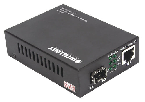 Gigabit PoE+ Medienkonverter 1000Base-T RJ45 auf SFP Port 1000 Mbit/s