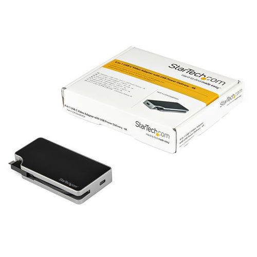 StarTech.com USB-C Multiport Video Adapter – 4K 60Hz, HDMI, Mini DisplayPort, VGA, DVI – 5-in-1 mit 95W PD Passthrough