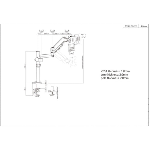Manhattan 461580 monitor mount / stand
