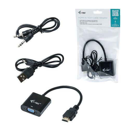 i-tec HDMI2VGAADA video cable adapter