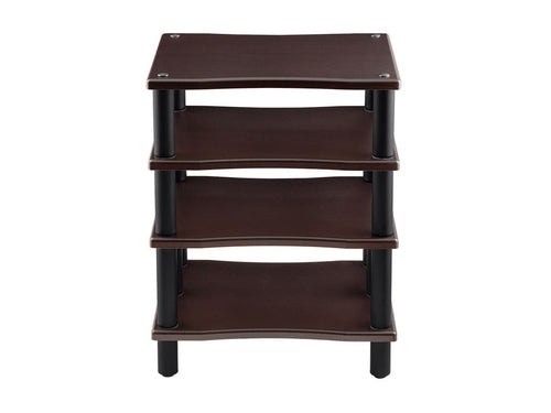 4 Tier Audio Stand XL Monoprice MDF Steel Wood Espresso