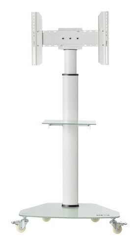 TV Mount Stand 37-70 Inch Adjustable 600x400mm Aluminum Glass White