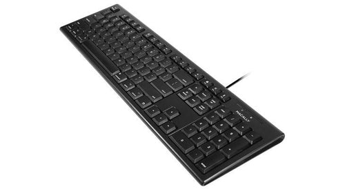 Full-Size Wired USB Keyboard Macally QKEYB Black