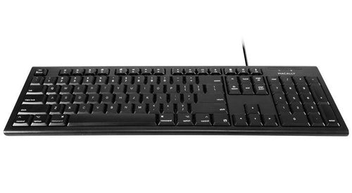 Full-Size Wired USB Keyboard Macally QKEYB Black