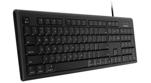 Full-Size Wired USB Keyboard Macally QKEYB Black