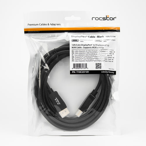 Rocstor Y10C237-B1 DisplayPort cable