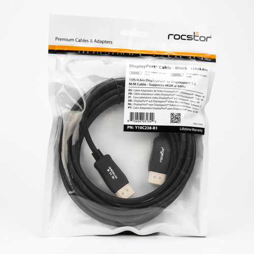 Rocstor Y10C238-B1 DisplayPort cable