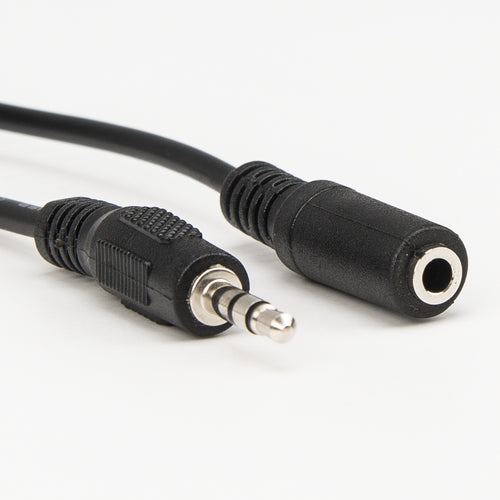 3,5mm Audio-Verlängerungskabel Stecker auf Buchse 1,8m Schwarz Rocstor