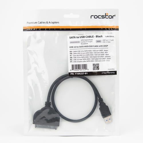Rocstor Y10A227-B1 SATA cable