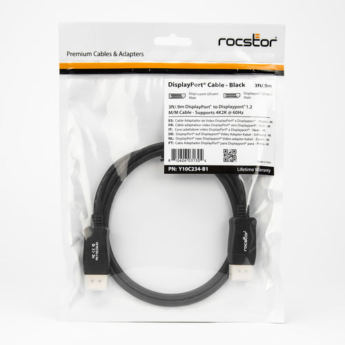 Rocstor Y10C234-B1 DisplayPort cable