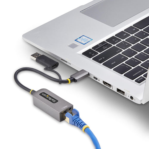USB-C-auf-Ethernet-Adapter mit USB-A-Dongle 10/100/1000Mbit/s-Gigabit-Netzwerkkarte