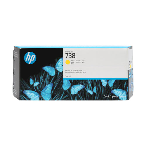 HP 738 300 ml Gelbe DesignJet Tintenpatrone für T850 & T950 Drucker