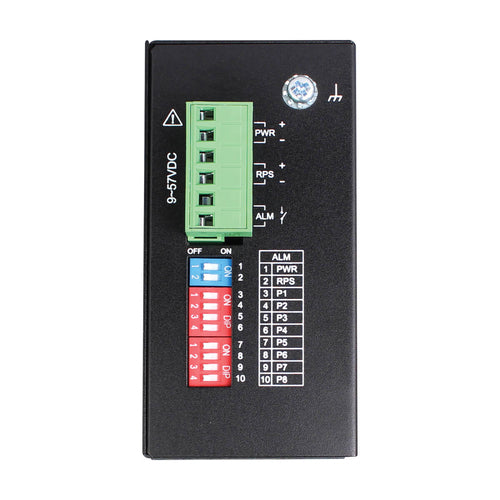8-Port Unmanaged Industrial Gigabit Ethernet Switch DIN Mount 10/100/1000 Mbps
