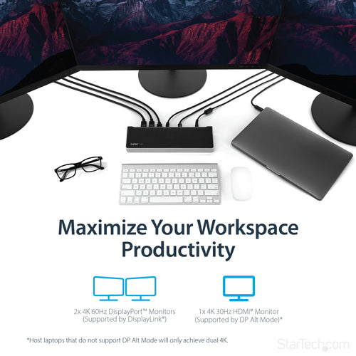 StarTech.com DK30CH2DEP laptop dock/port replicator