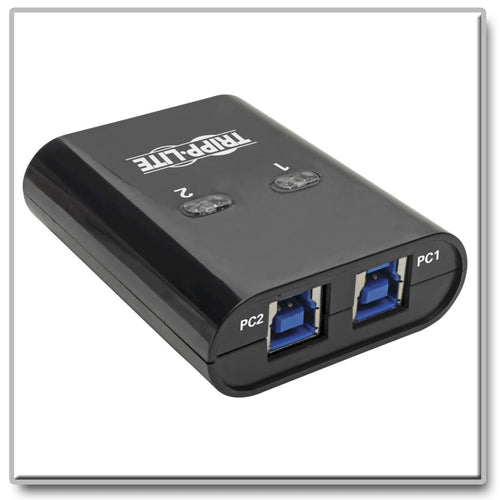 Tripp Lite USB 3.2 Gen 1 Umschalter zum Teilen von Peripheriegeräten mit 2 Anschlüssen