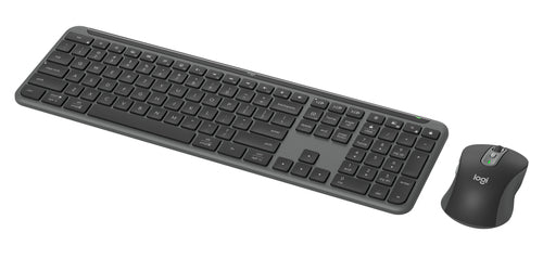 Wireless Keyboard with Mouse Logitech QWERTY Scissor Switch Graphite Bluetooth RF