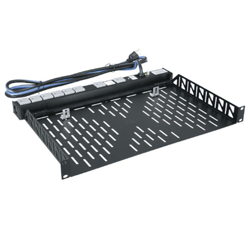 Steel Rack Shelf Black 4-Piece Set Middle Atlantic Products U1V-4