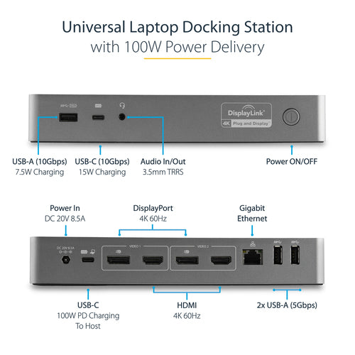 StarTech.com DK30C2DPEPUE laptop dock/port replicator
