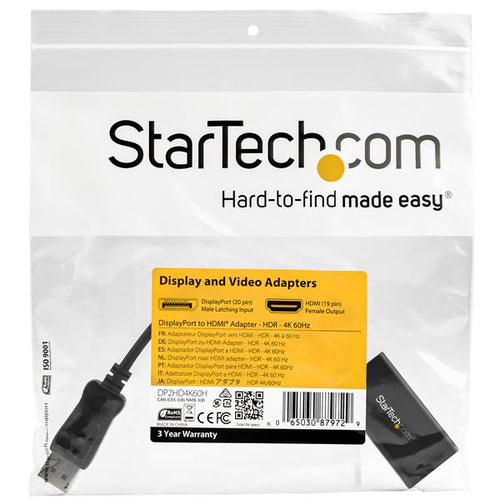 StarTech.com DP2HD4K60H video cable adapter