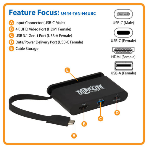 Tripp Lite U444-T6N-H4UBC USB graphics adapter