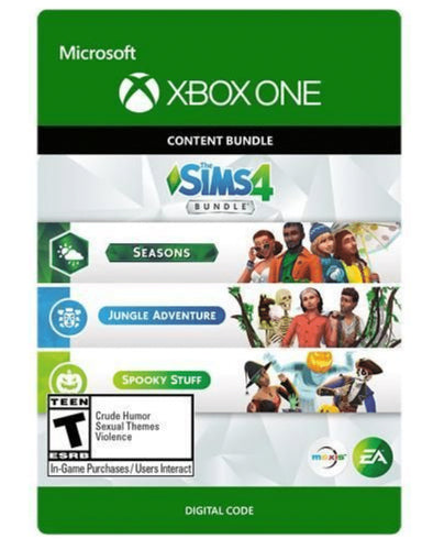 Microsoft The Sims 4 Bundle - Seasons, Jungle Adventure, Spooky Stuff