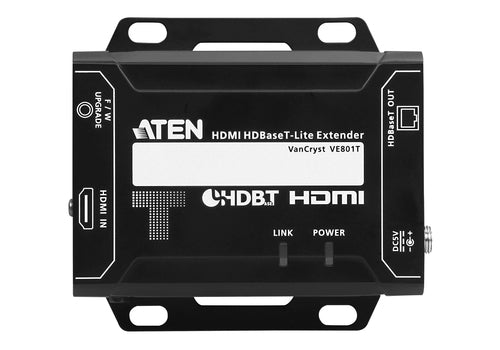 ATEN VE801T HDMI HDBaseT-Lite Transmitter – 70m, 3840 x 2160, Schwarz – AV-Extender
