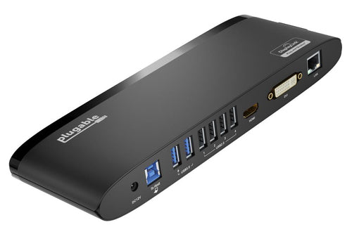 Plugable Technologies UD-3900H USB Docking Station - High-Speed Connectivity, Black