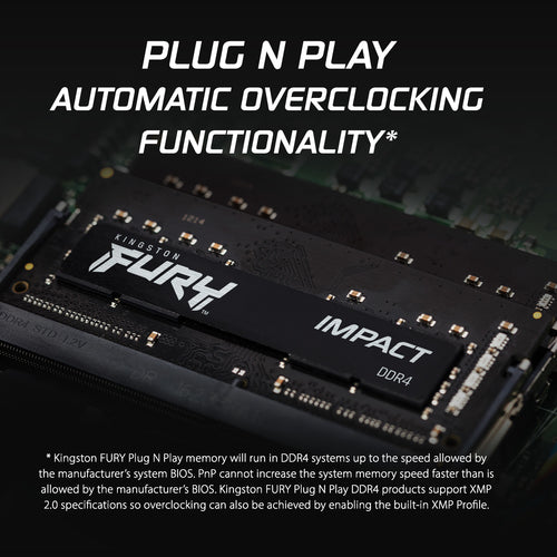 8GB Kingston FURY Impact DDR4 SODIMM 3200MT/s CL20 Memory Module