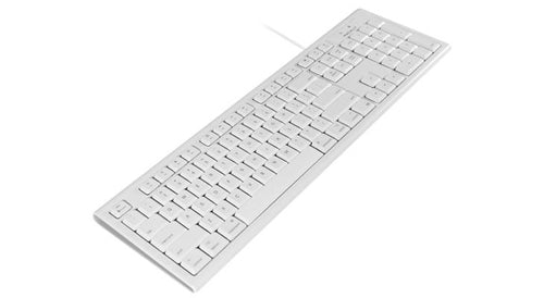 Full-Size Wired Keyboard with Mouse USB White Macally QKEYCOMBO