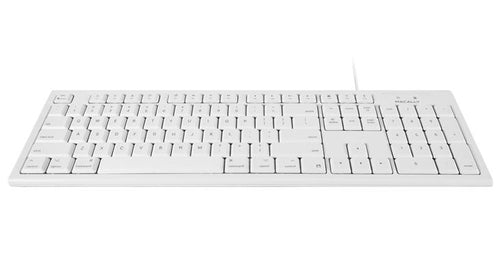 Full-Size Wired Keyboard with Mouse USB White Macally QKEYCOMBO