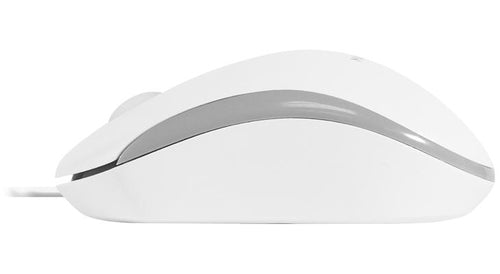 Full-Size Wired Keyboard with Mouse USB White Macally QKEYCOMBO