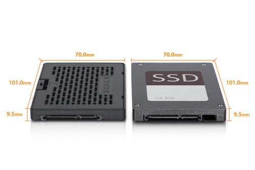 Icy Dock 70mm Adapter Black CE REACH for M.2 SSDs